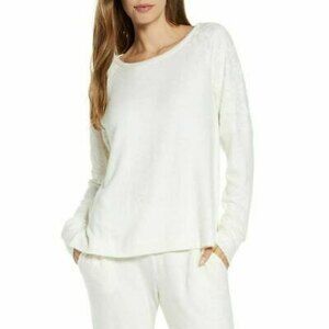 Flora Nikrooz Genna Pajama Top Size S Lace Detail White Soft NWT B93